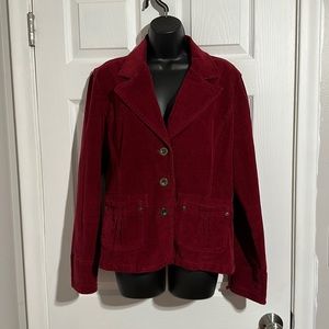 Ambition Rust/Maroon Button Corduroy Jacket Sz XL